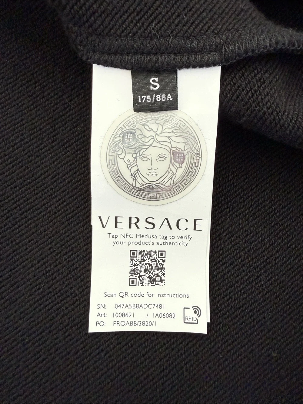 Versace Jacquard Logo Texture Sleeves Jacket Size Small. Brand New